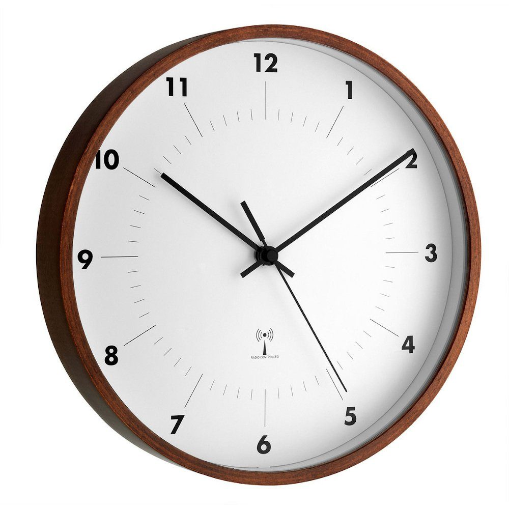 TFA Dostmann Wanduhr TFA 98.1097 analoge Funk-Wanduhr mit Holzrahmen günstig online kaufen