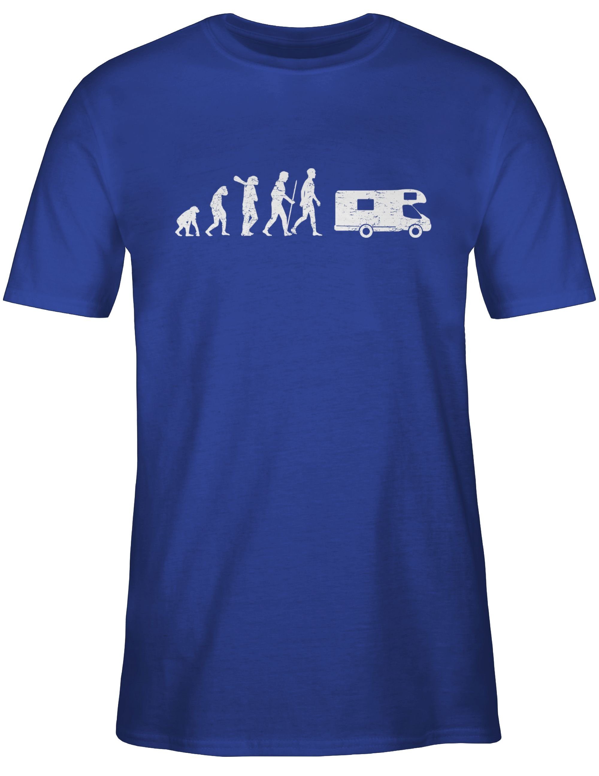 Shirtracer T-Shirt Evolution Camper weiß Evolution Royalblau 3 Outfit