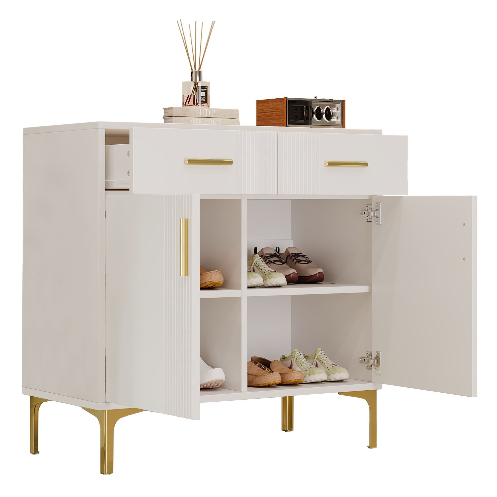Refined Living Sideboard Kommode mit 2 Türen und 2 Schubladen,Aufbewahrungs günstig online kaufen
