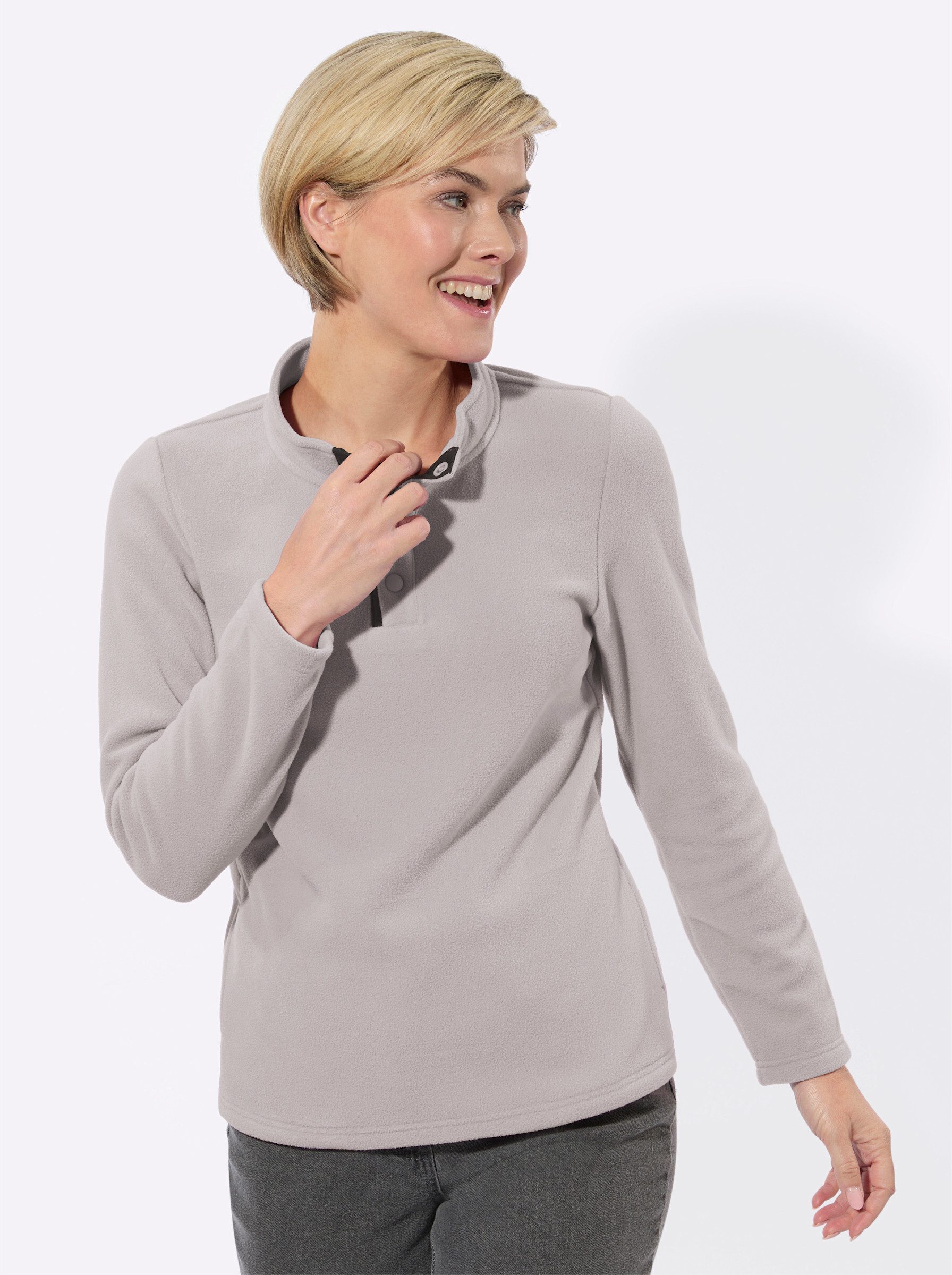 Fleeceshirt Fleece-Shirt Langarm