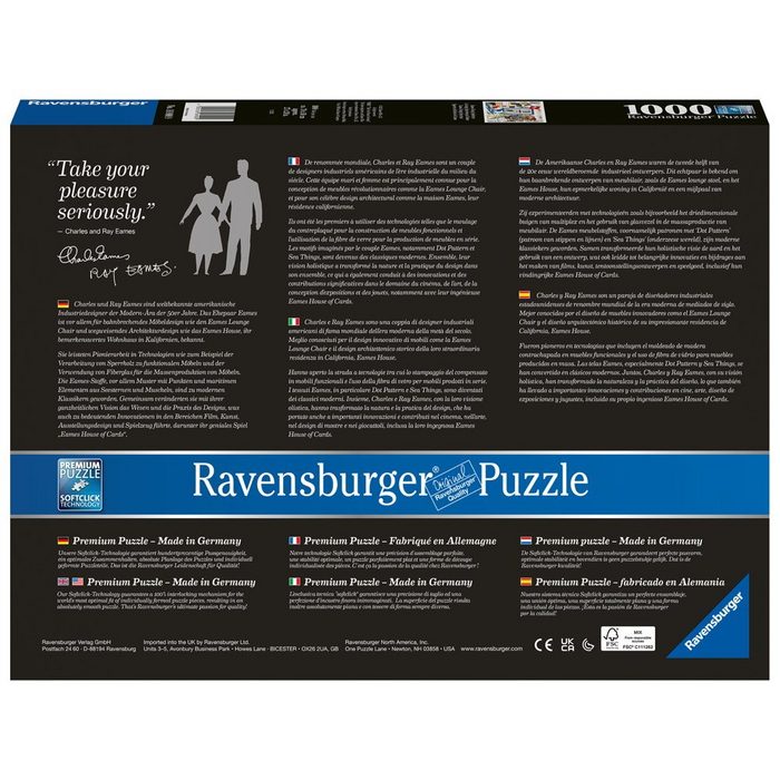 Ravensburger Puzzle 1000 Teile Ravensburger Puzzle Eames Design Spectrum 16900 1000 Puzzleteile SY11485