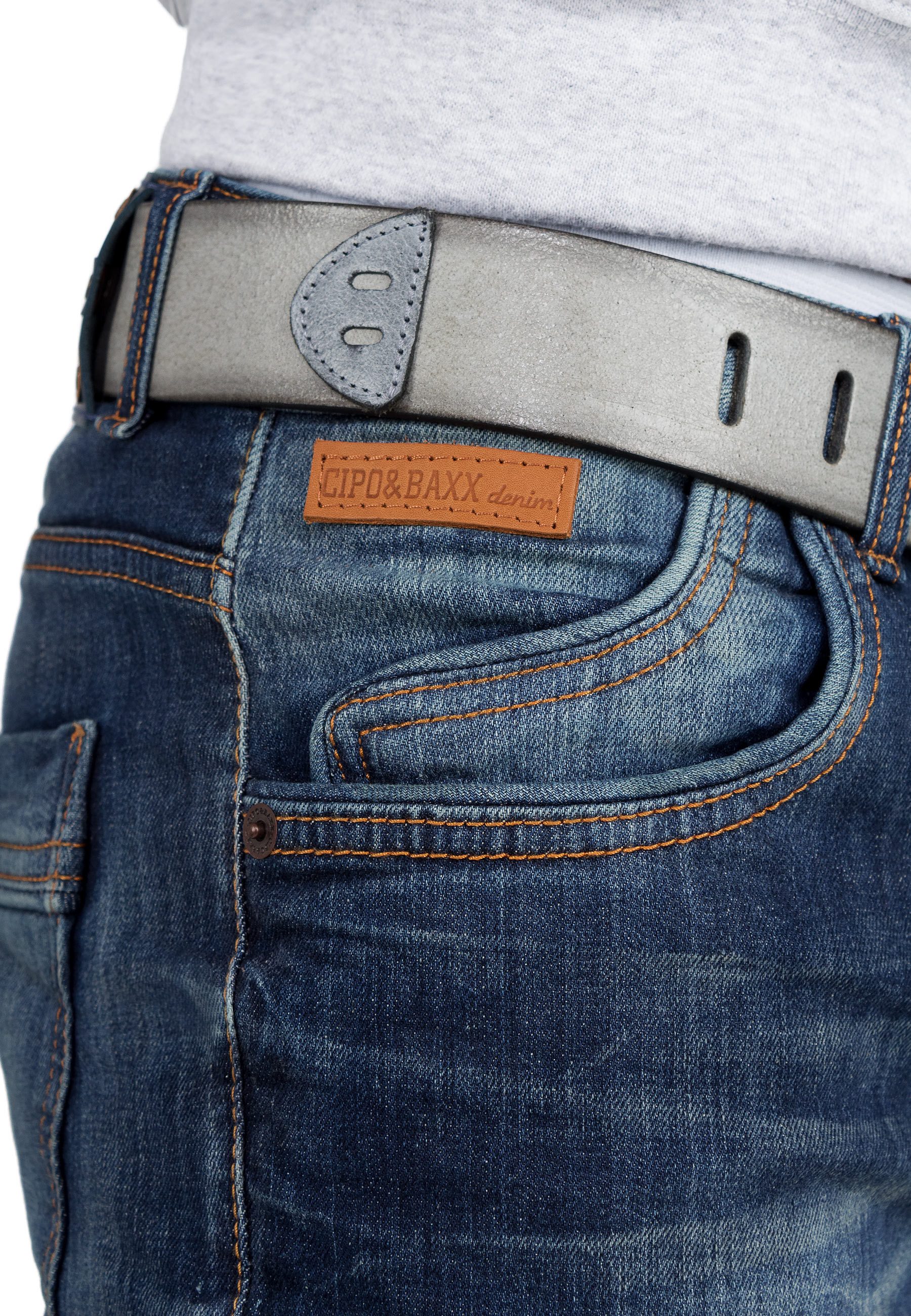 5-Pocket-Jeans Herren Regular Fit Jeans Stonewashed BA-CD186A