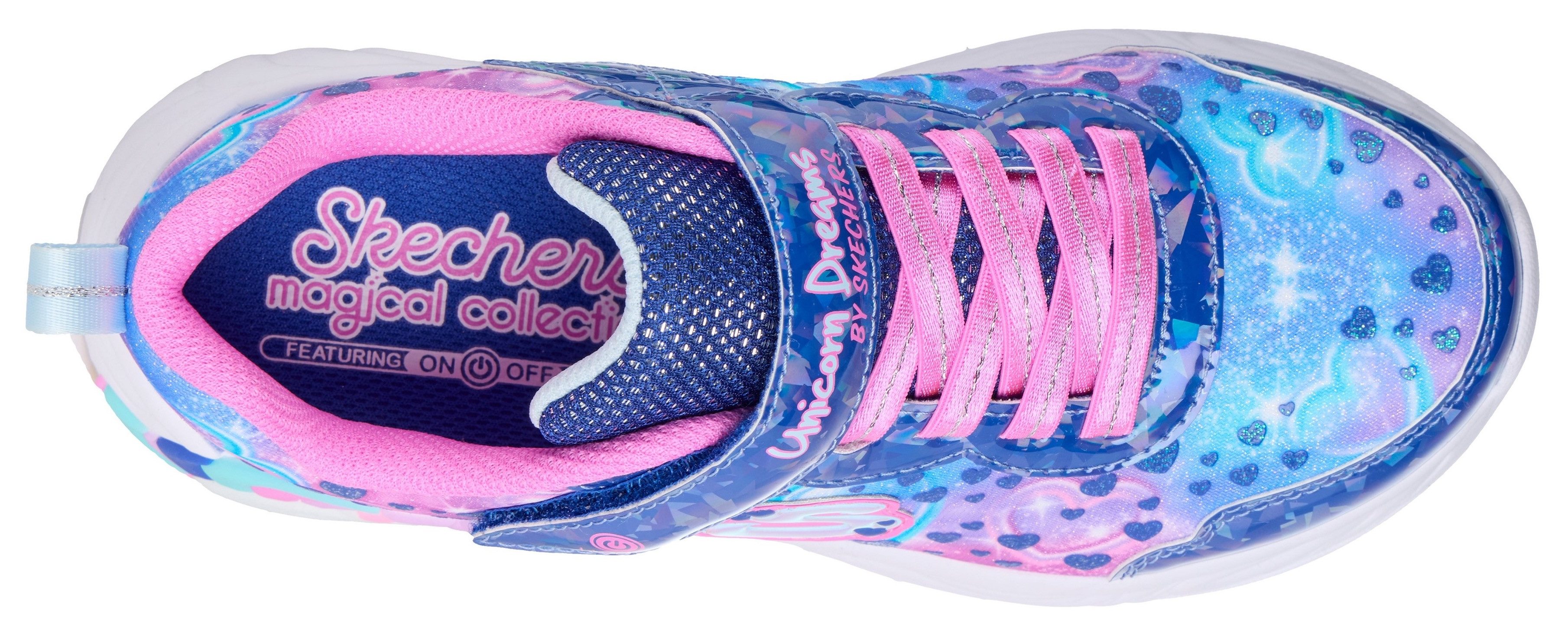 Skechers UNICORN DREAMS Sneaker Klettschuh mit Einhorn, Größenschablone zum Download