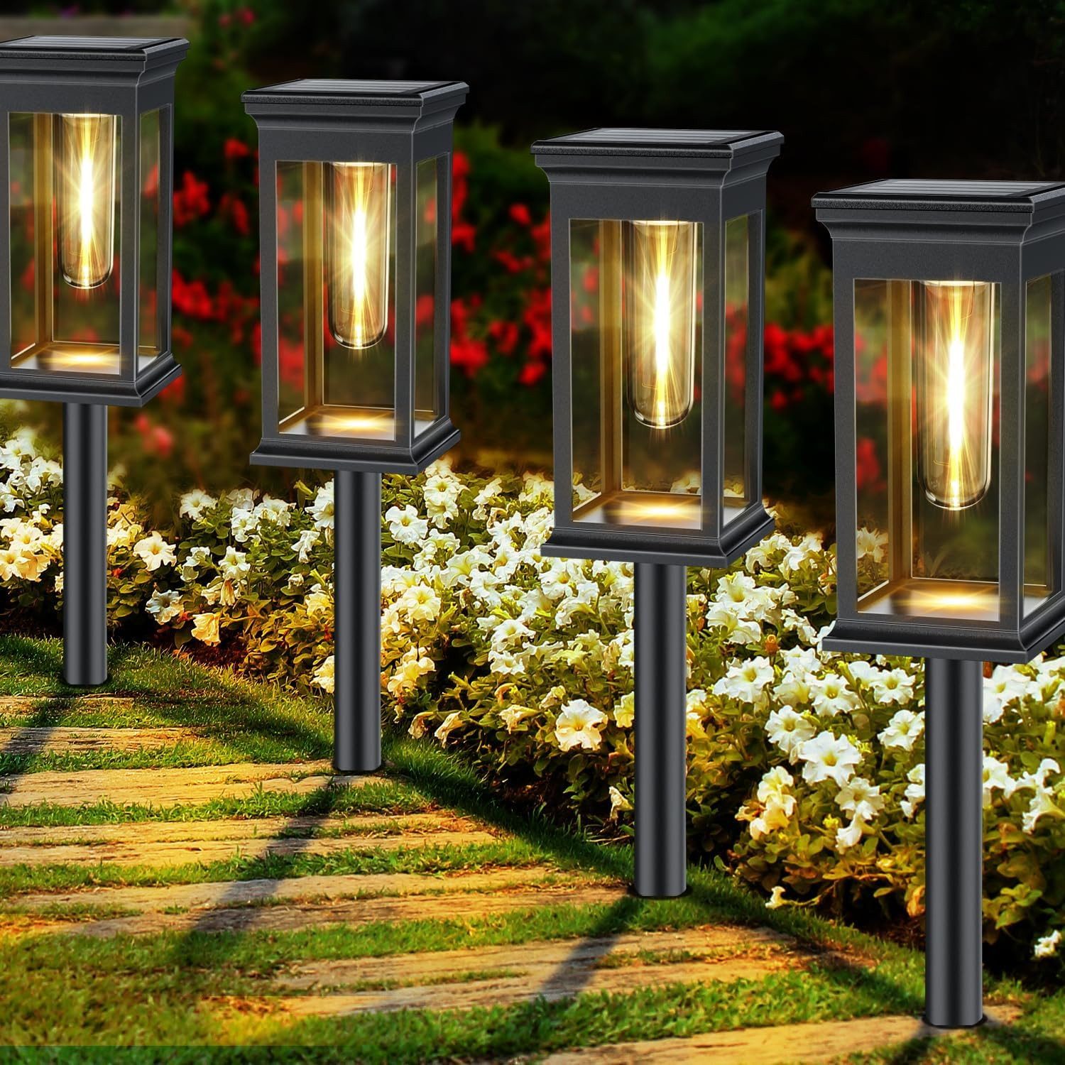 BlingBin LED Solarleuchte 4/8 Stücke Gartenleuchten günstig online kaufen