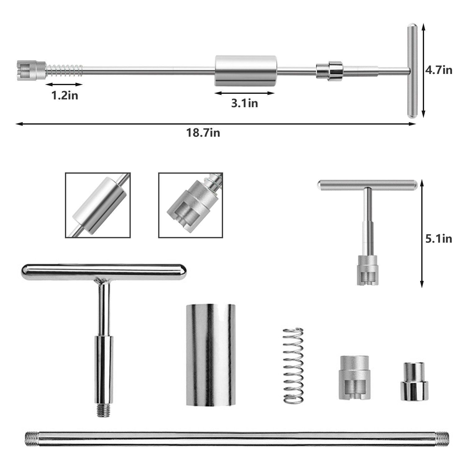 Clanmacy Multitool 48x Ausbeulwerkzeug Puller Beulen Fahrzeug Dellen Reparatur Set Auto, (48 St)