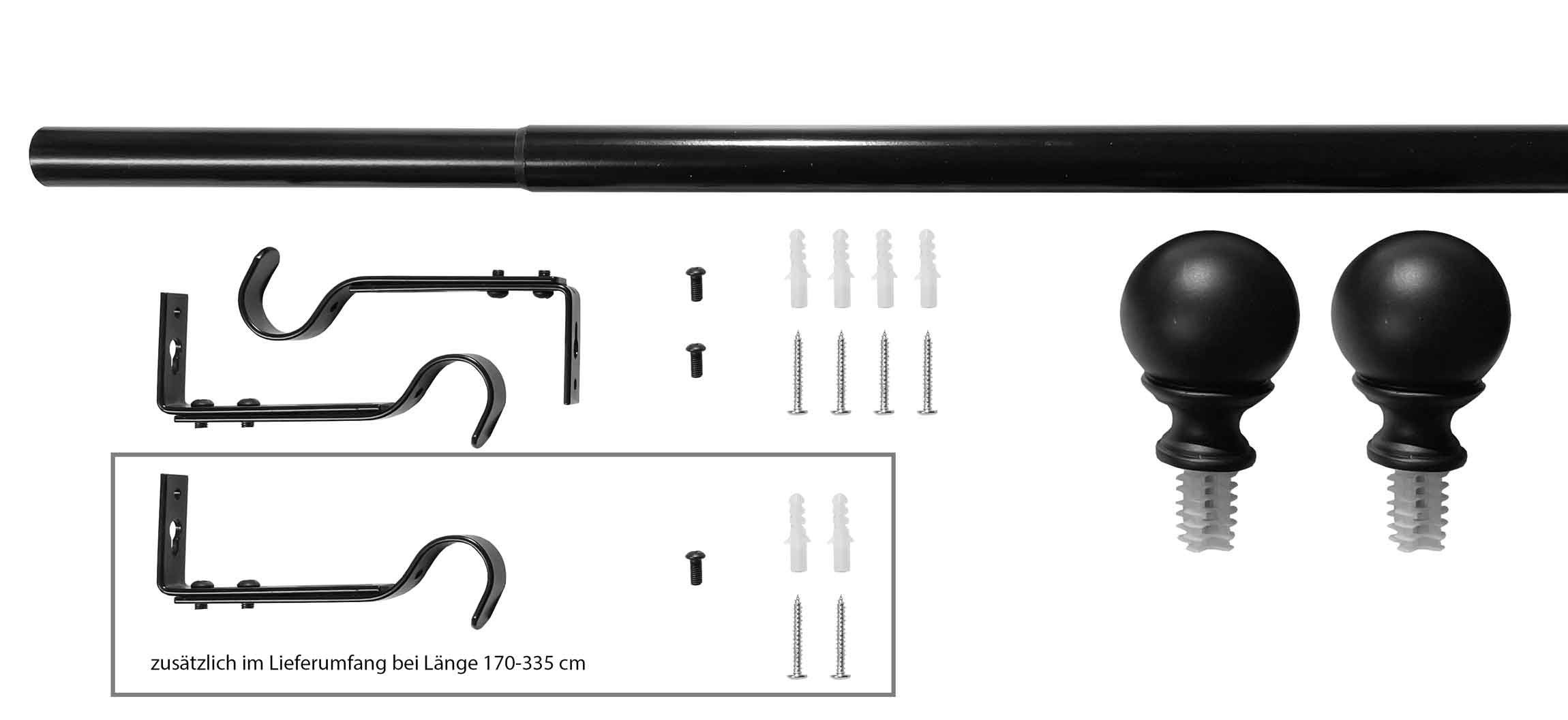 Gardinenbox Gardinenstange, Ø 25 mm, 1-läufig, günstig online kaufen