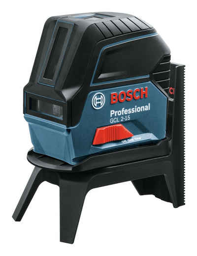 Bosch Professional Punkt- und Linienlaser GCL 2-15, Kombilaser mit Schutztasche