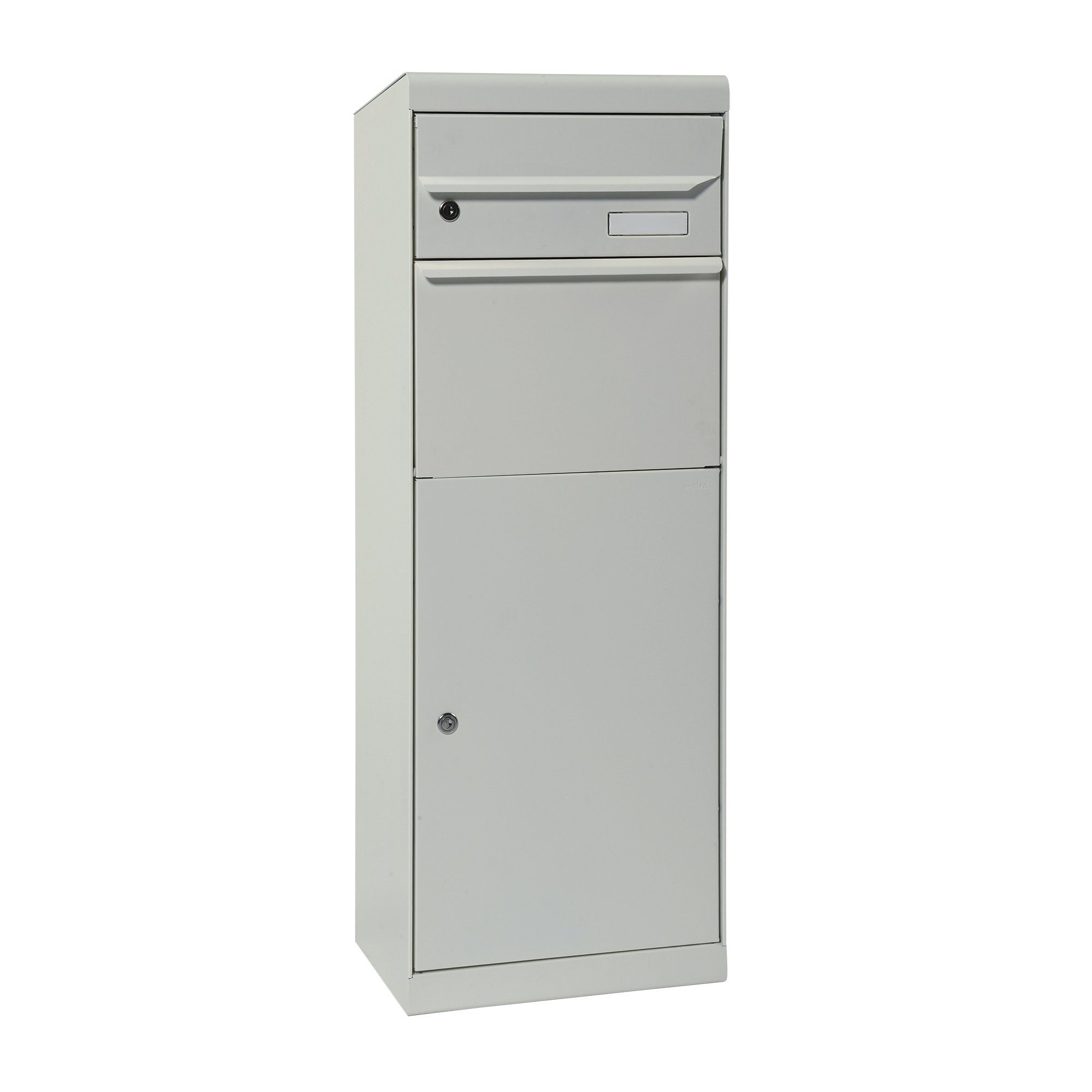 Mefa Paketbriefkasten MEFA Paketbriefkasten Maple 661 Weiß aluminium Postkasten mit Schloss