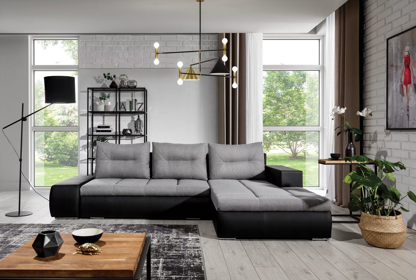 JVmoebel Ecksofa, Ecke Ecksofa L-Form Wohnlandschaft Sofort Sofa Polster Garnitur Couch