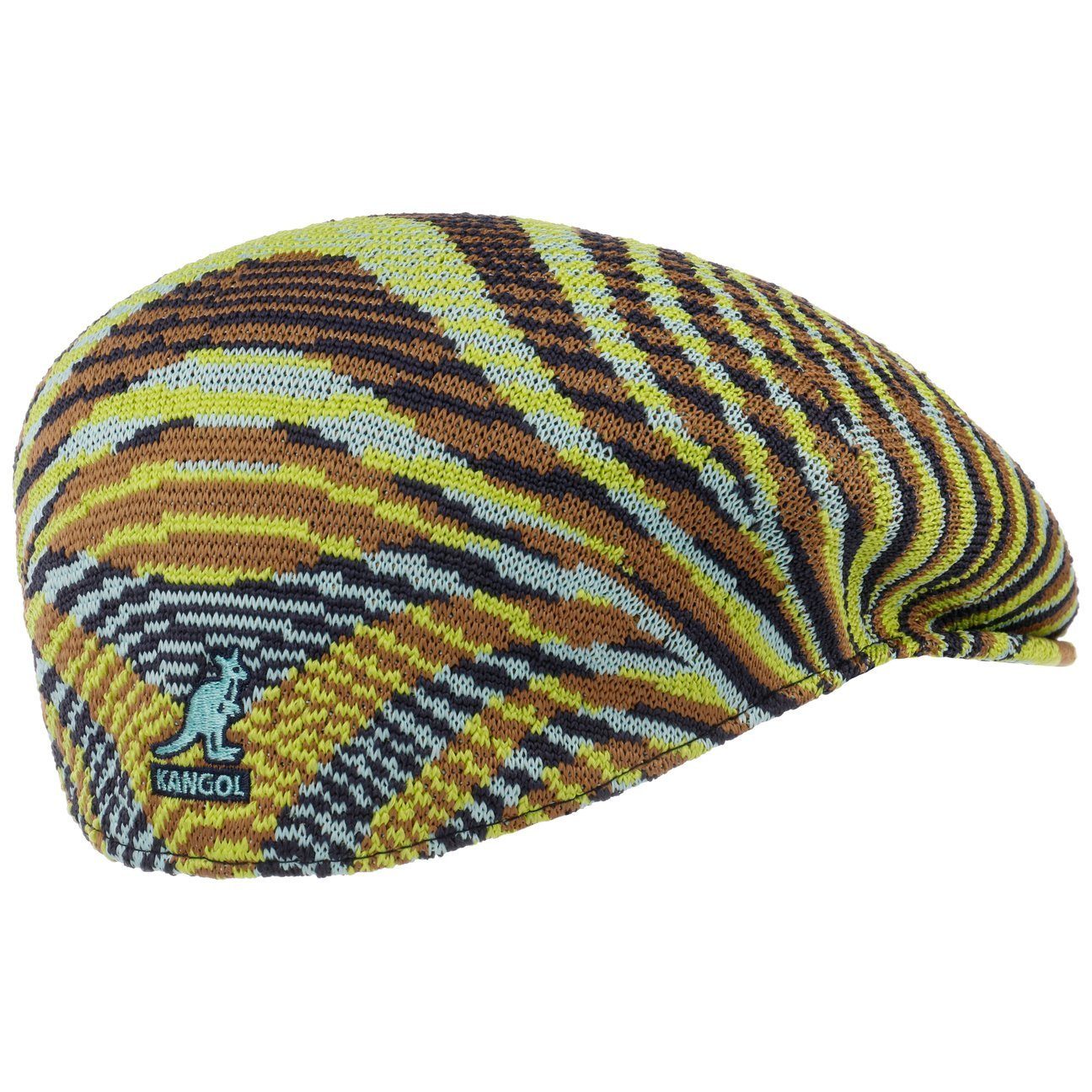 Schirmmütze Schirm neongrün mit Cap Kangol Flat (1-St)