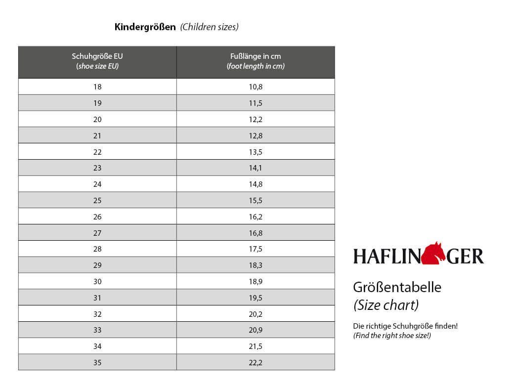 Haflinger Klassiker Feinstrickkragen für Kinder jeans Hausschuh mit (Kinder)