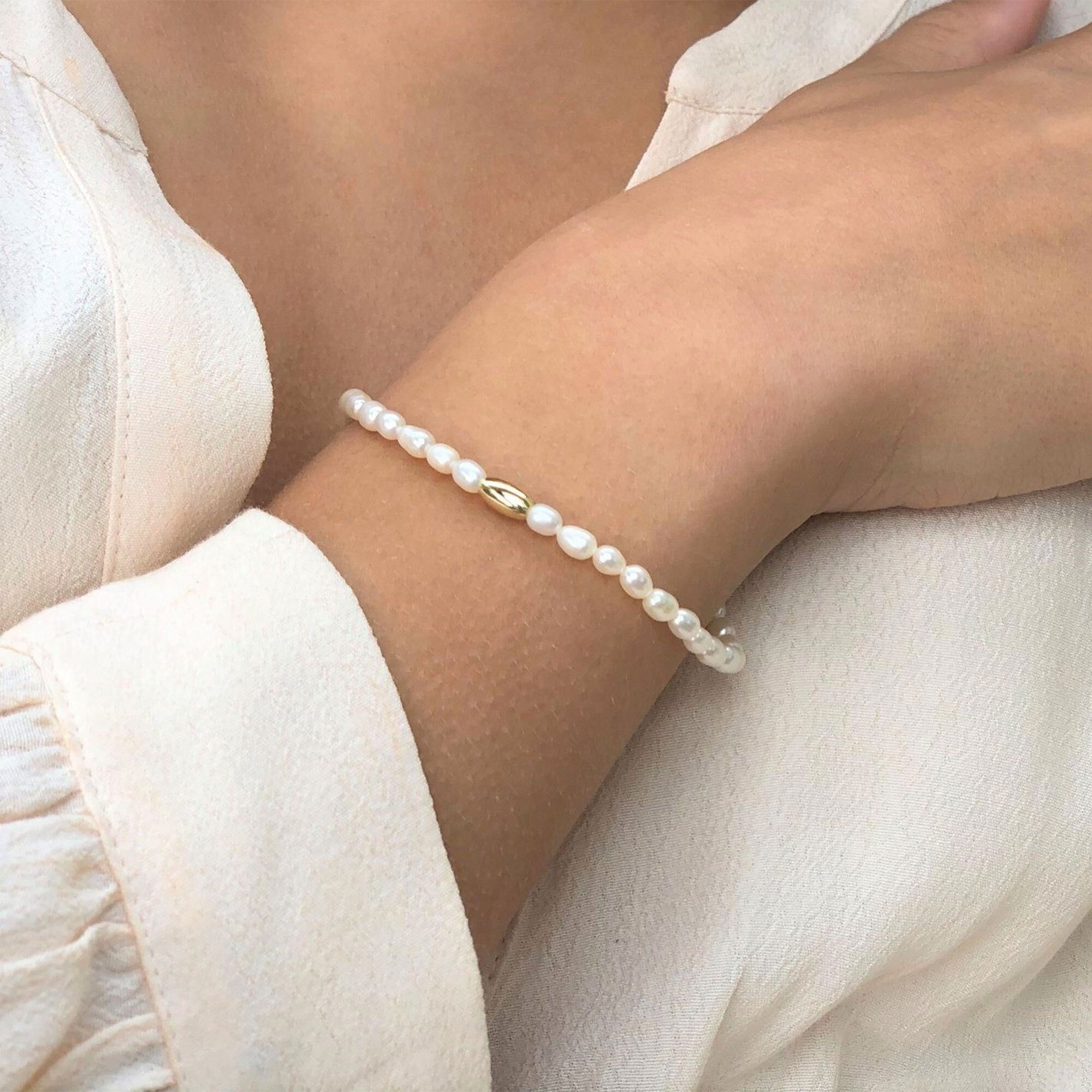 AILORIA Armband armband gold/weiße SANGO Armband gold/weiße perle, Perle