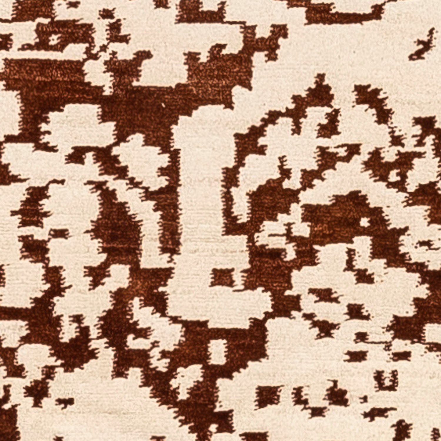 Designteppich Nepal Abstrakt x rechteckig, Höhe: Zertifikat mm, Unikat 8 mit morgenland, 256 Beige cm, 348