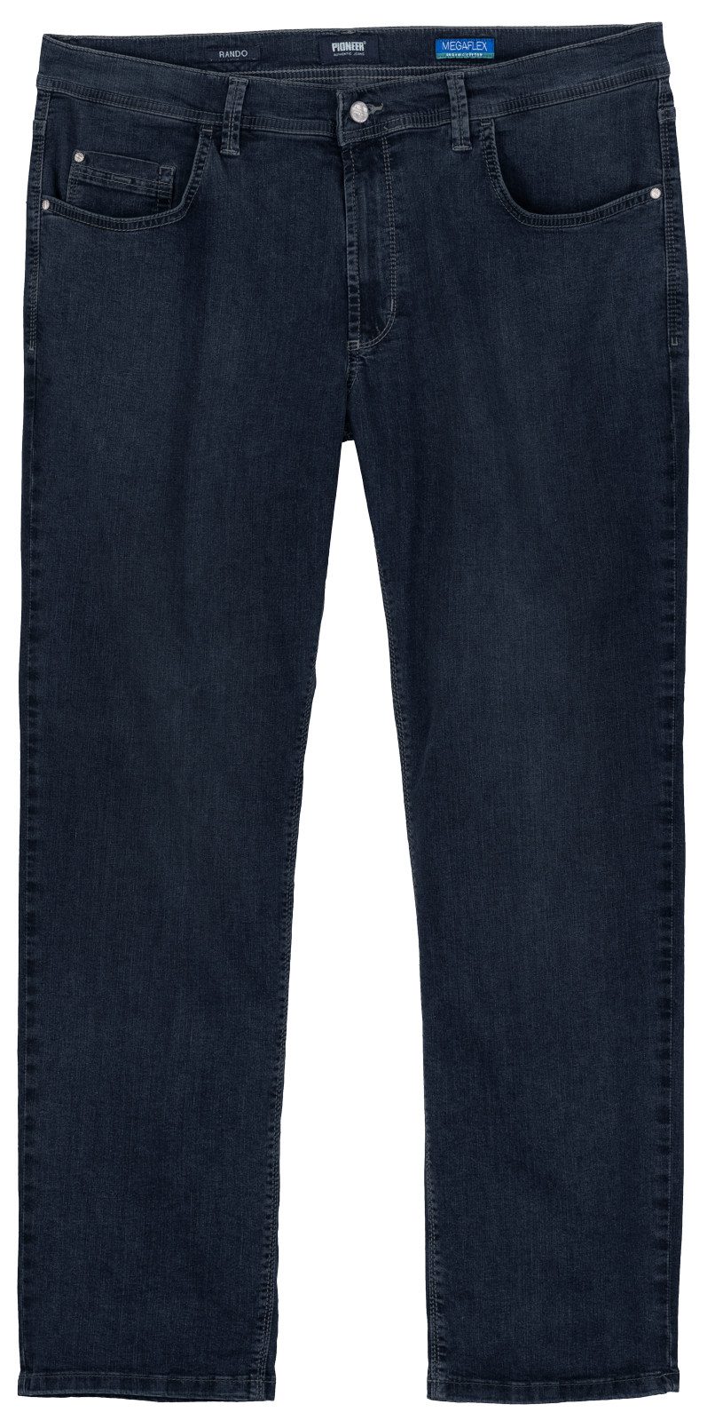Pionier Bequeme Jeans Pioneer Megaflex Jeans XXL blue black rinse Rando