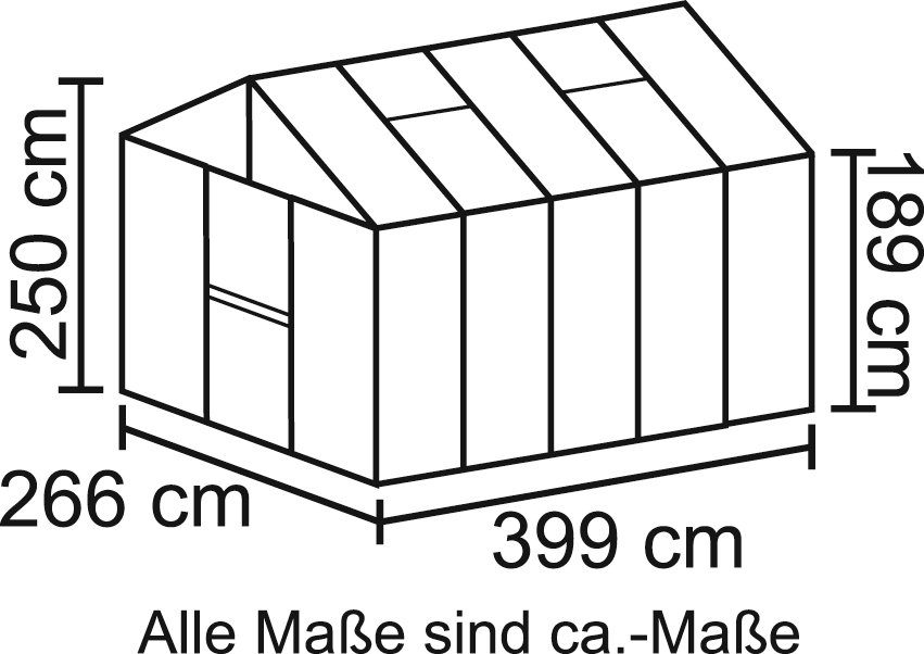 Vitavia Gewächshaus Zeus 10000, BxTxH: ...