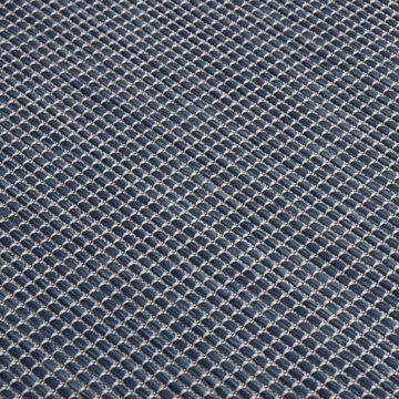 Teppich Outdoor-Flachgewebe 80x150 cm Blau, furnicato, Rechteckig