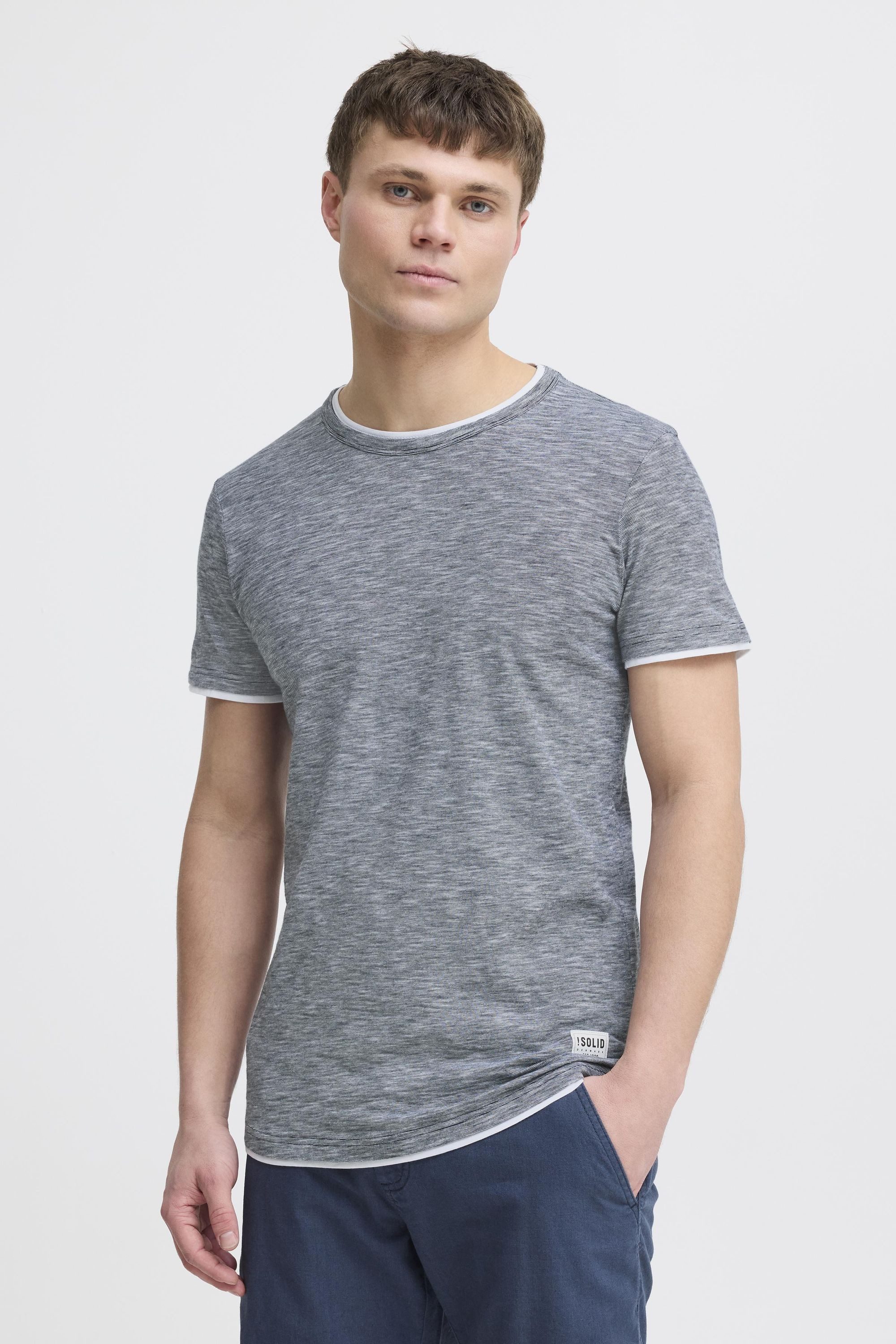 !Solid Rundhalsshirt SDRigos Kurzarmshirt mit farblich günstig online kaufen