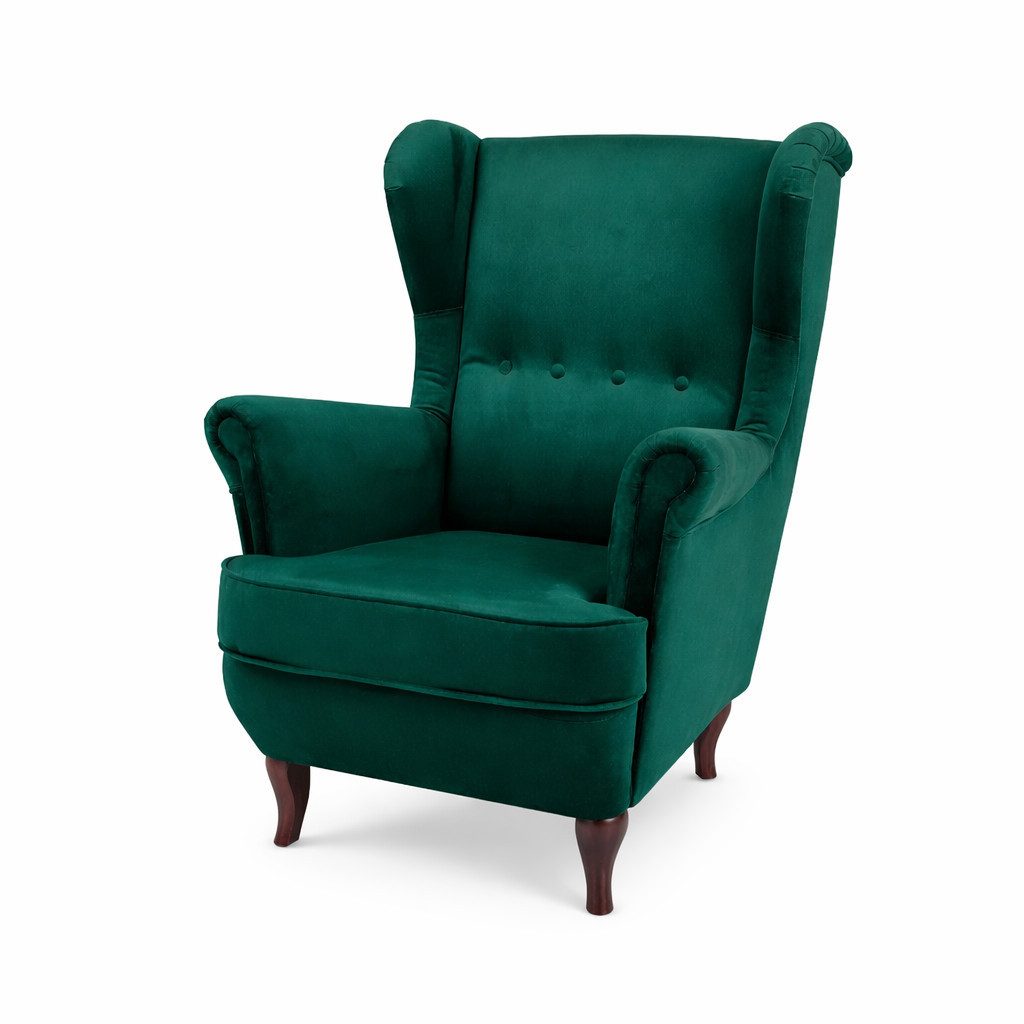 Xlmoebel Ohrensessel Design Polstersessel Chesterfield Sofa Couch Textil Möbel (1-St., Ohrensessel), Made in Europa