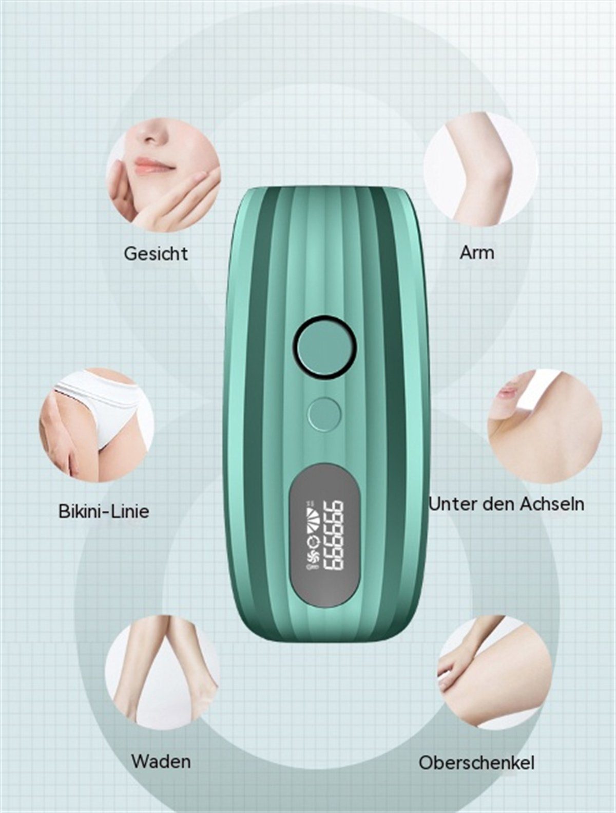 hellgrün carefully IPL-Haarentfernungsgerät IPL-Haarentferner selected Leistungsstarkes, pulsierendes elektrisches