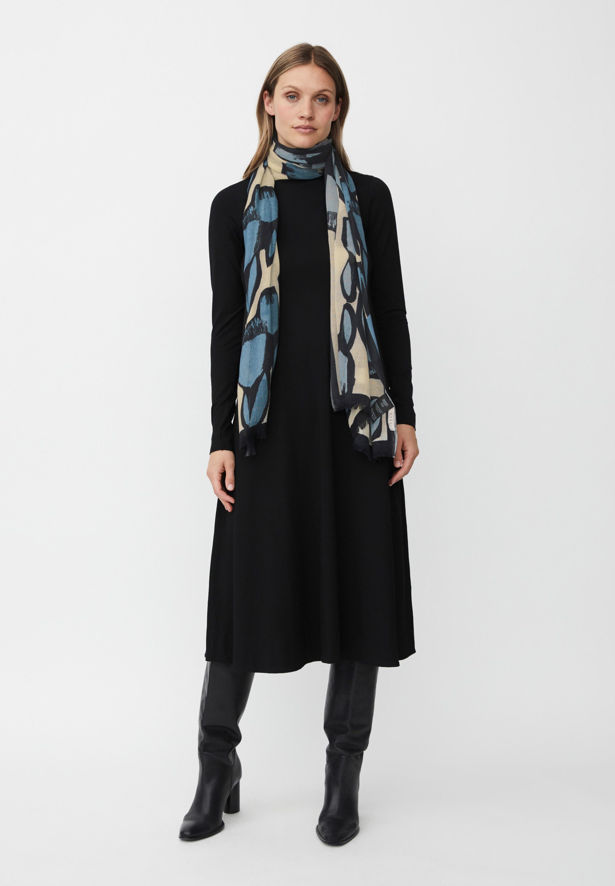 Masai Wollschal MaArlonne, Schöne Muster, Wolle günstig online kaufen