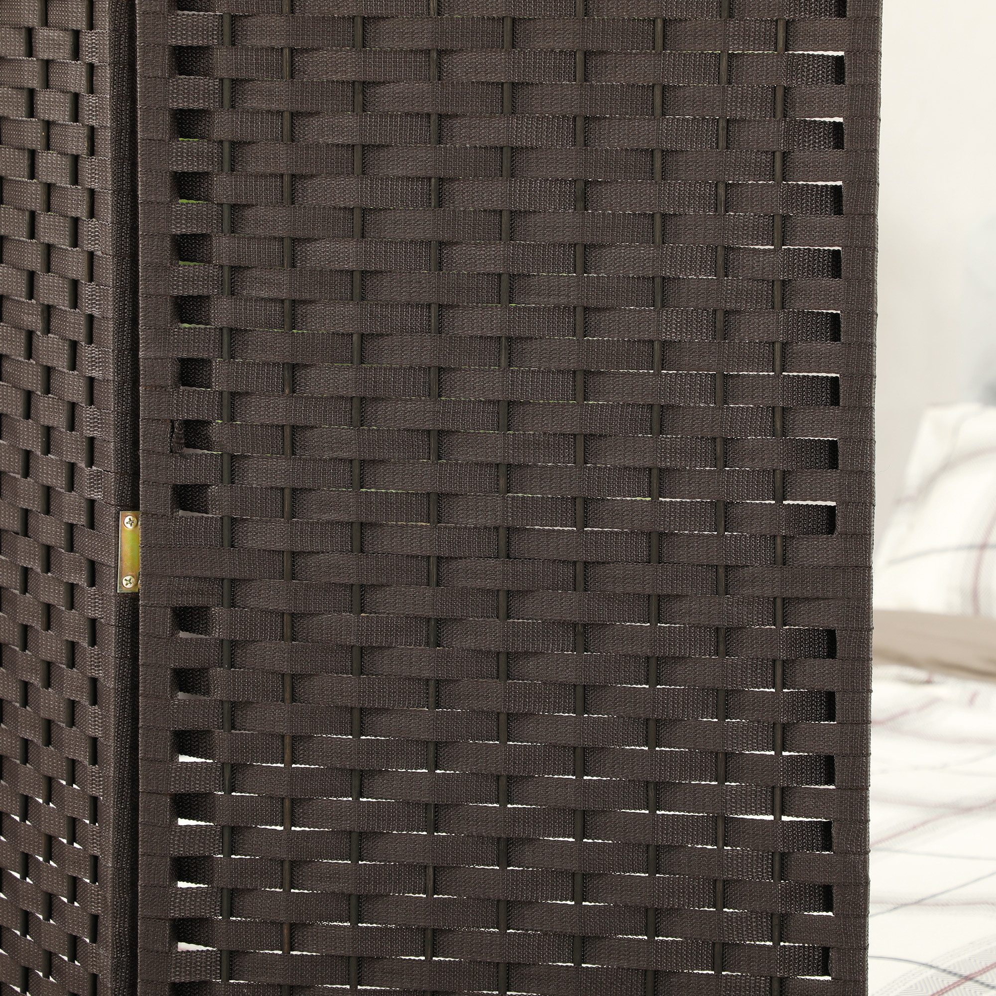 furnicato Raumteiler 4-teiliger Raumtrenner, Faltbarer Sichtschutz, Braun, 1-tlg.