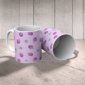 Mr. & Mrs. Panda Tasse Wein Trauben - Violett - Geschenk, Tasse, Geschenk Tasse, Büro Tasse, Keramik, Einzigartiges Botschaft