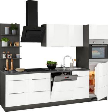 Kochstation Küchenzeile KS-Brindisi, mit E-Geräten, Breite 280 cm
