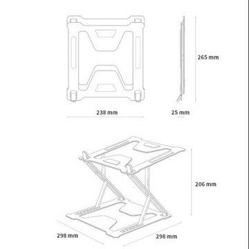 Houhence Laptop Ständer Höhenverstellbar, Faltbarer Laptop Stand Laptop-Ständer