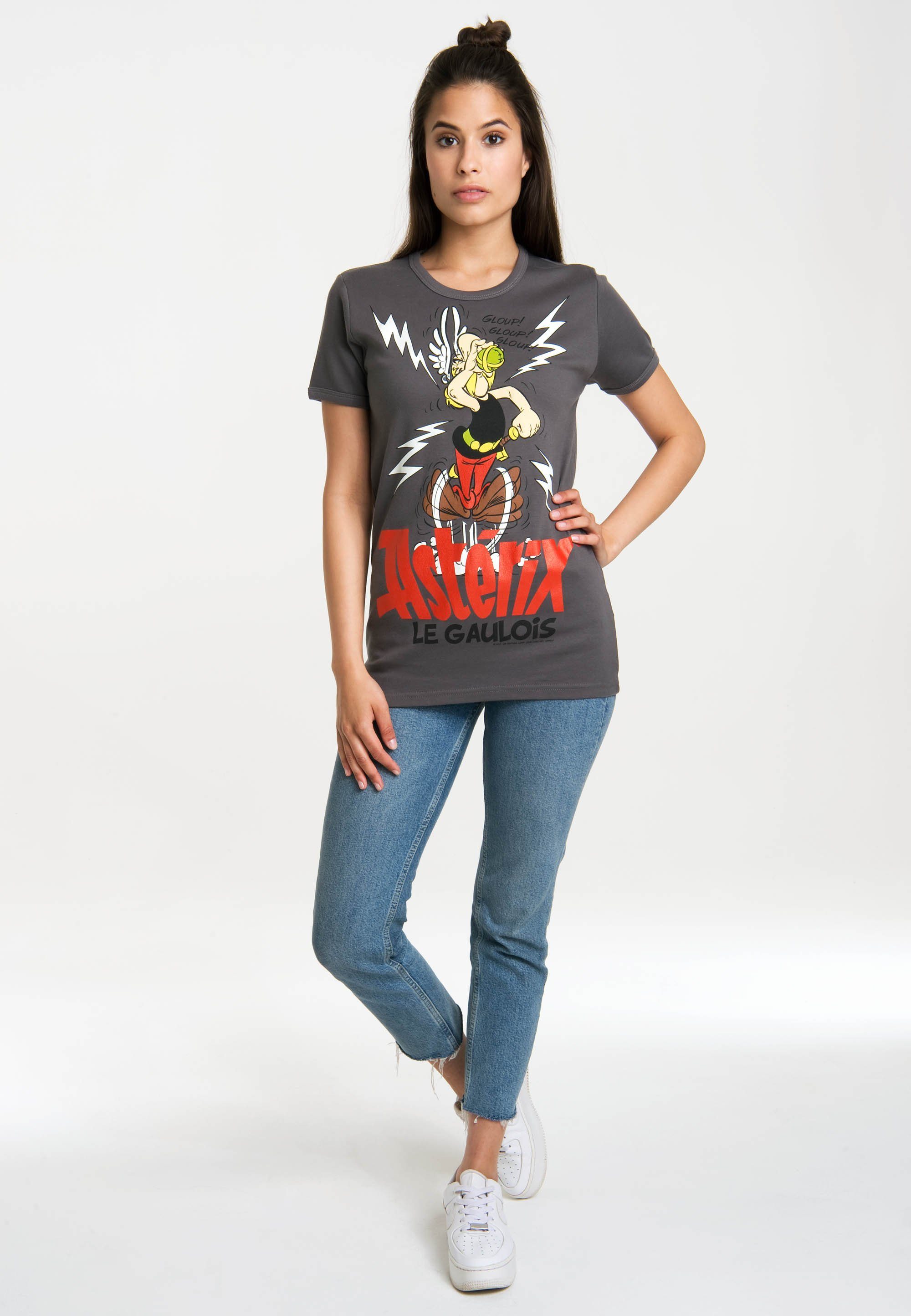 LOGOSHIRT T-Shirt Asterix – Magic Poison mit lizenzierten Originaldesign