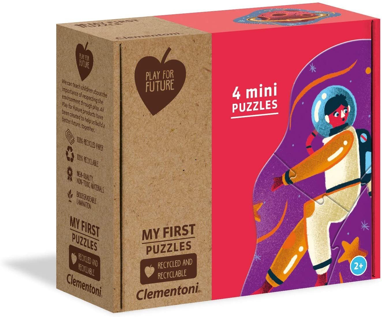 Clementoni® Puzzle Play 14 Future 6, for Puzzleteile (3, Mini-Puzzle Moon 12 Teile), The 4 9, Over