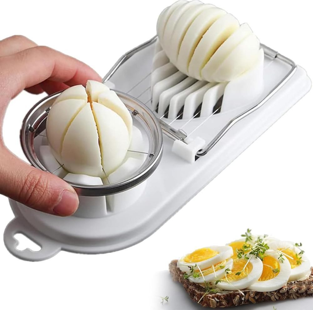 Eierschneider Eierschneider 2-in-1 Edelstahl mit rutschfester PP-Basis DE.