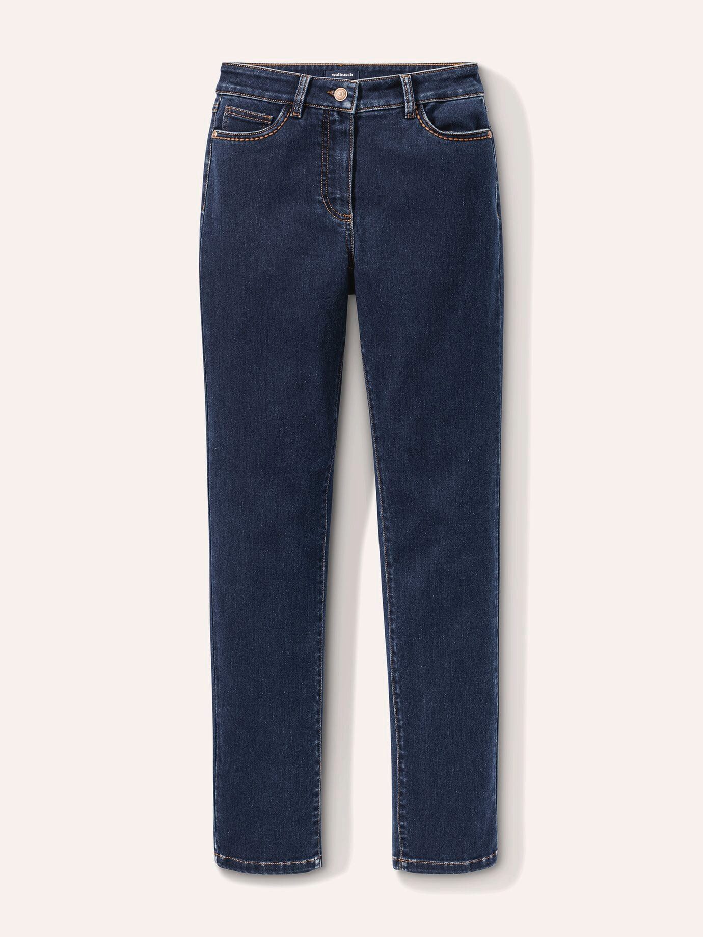 Walbusch Regular-fit-Jeans Damen Alaska-Jeans Thermolite Stretch Regular Fit Doppelt wärmend, weiches Innenfutter, Comfort-Bund, Winterhose