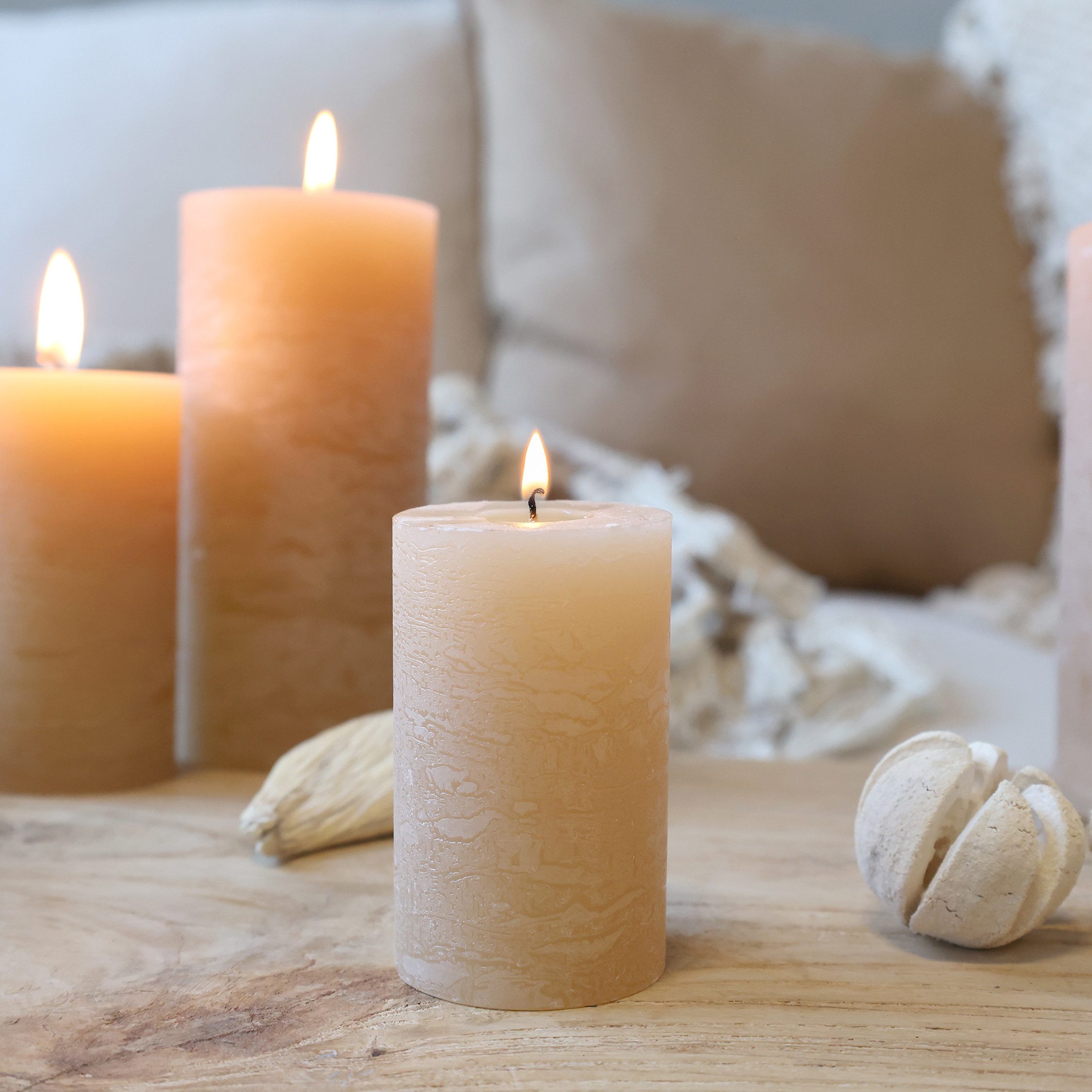 Chic Antique Rustic-Kerze Stumpenkerze Rustikale Kerze Macon Paraffin versc günstig online kaufen