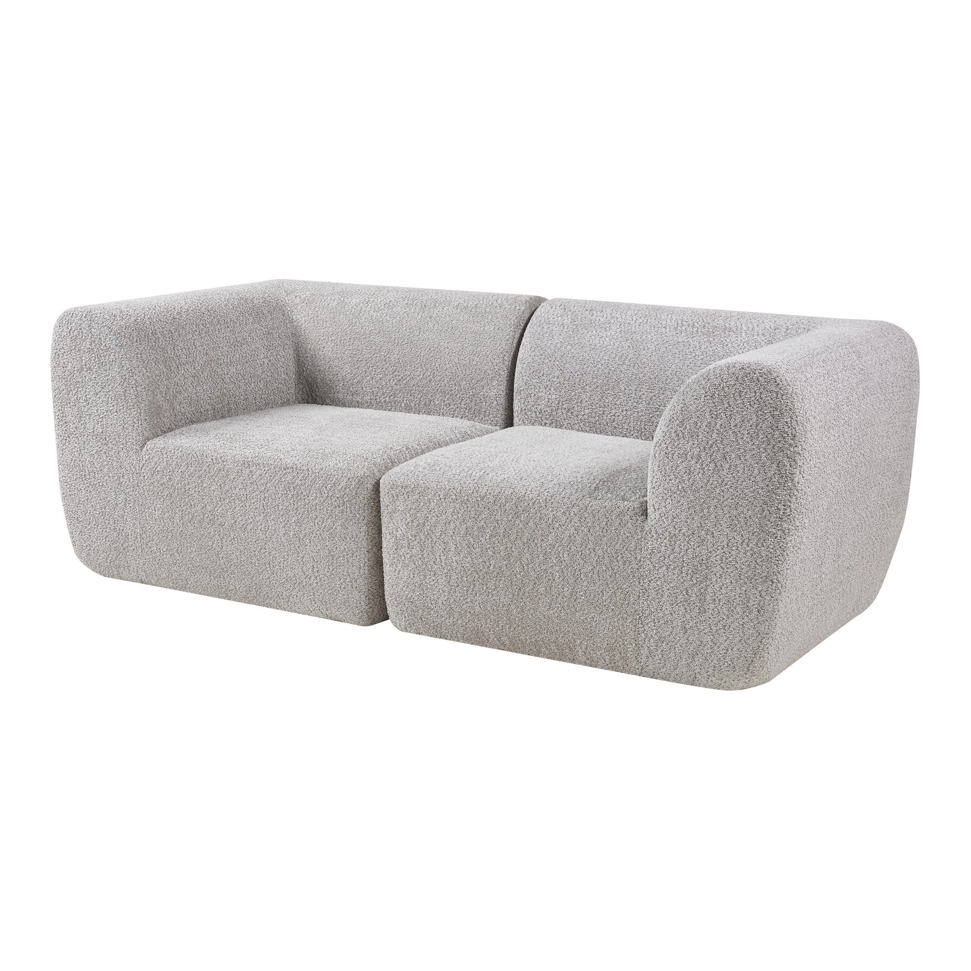 en.casa Sofa, 2-Sitzer »Hurvas« Bouclé 76 günstig online kaufen