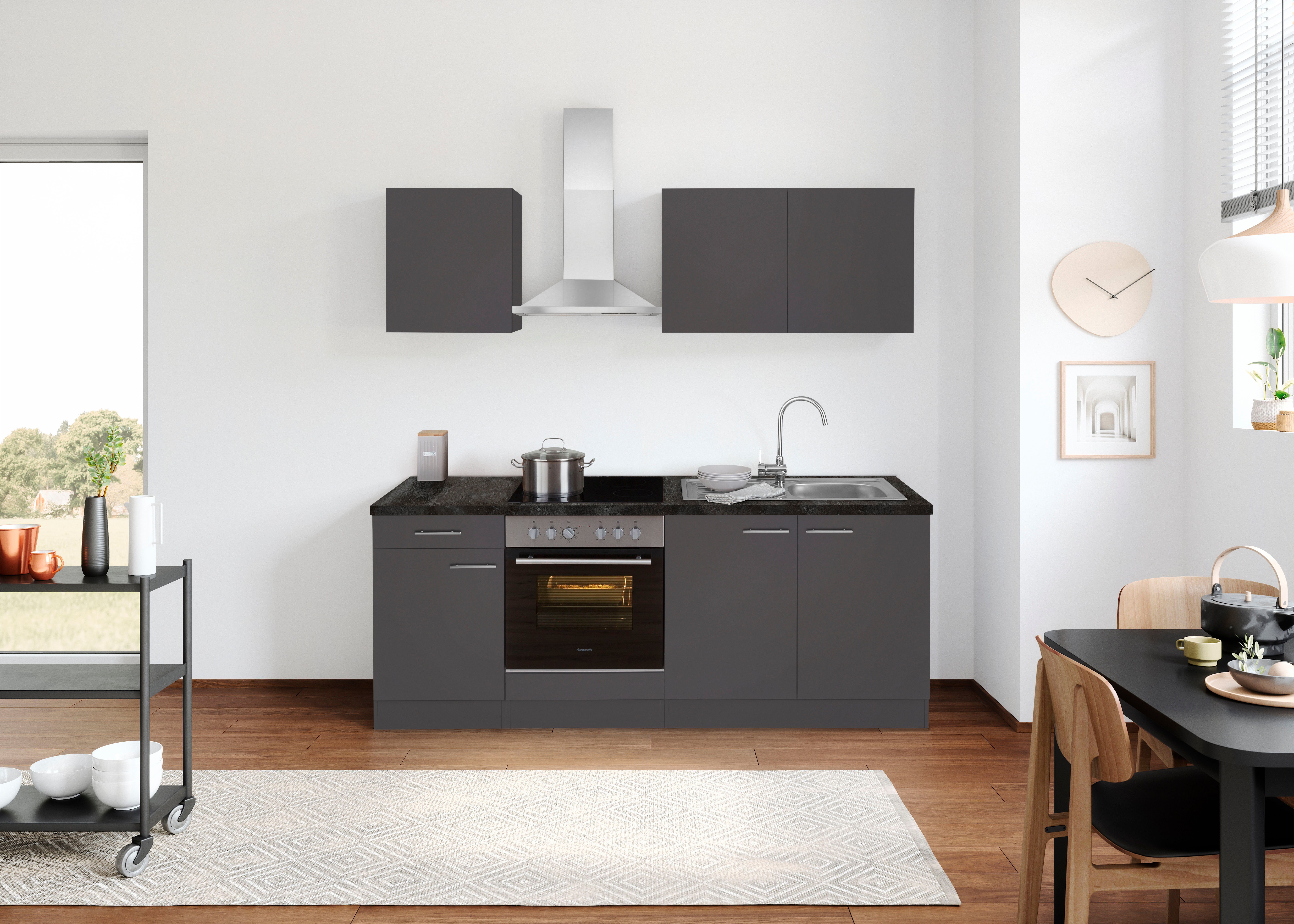 OPTIFIT Küchenzeile Malika, Breite 210 cm, mit Hanseatic-E-Geräten günstig online kaufen