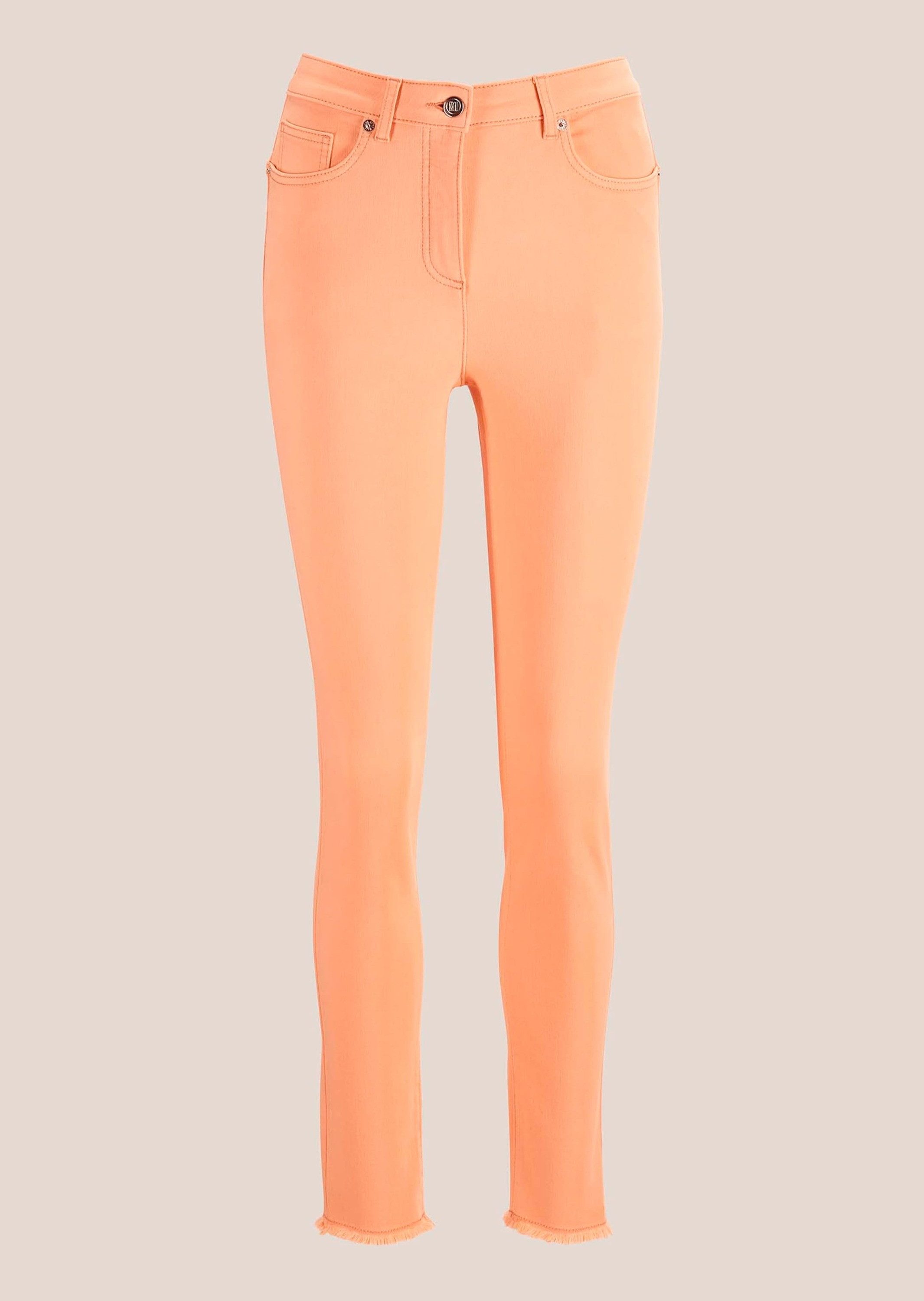 MADELEINE Gerade Jeans Mid Waist Skinny-Hose mit Fransen Fransenhose in schmale Silhouette, Five-Pocket-Stil – Bild 5 von 5