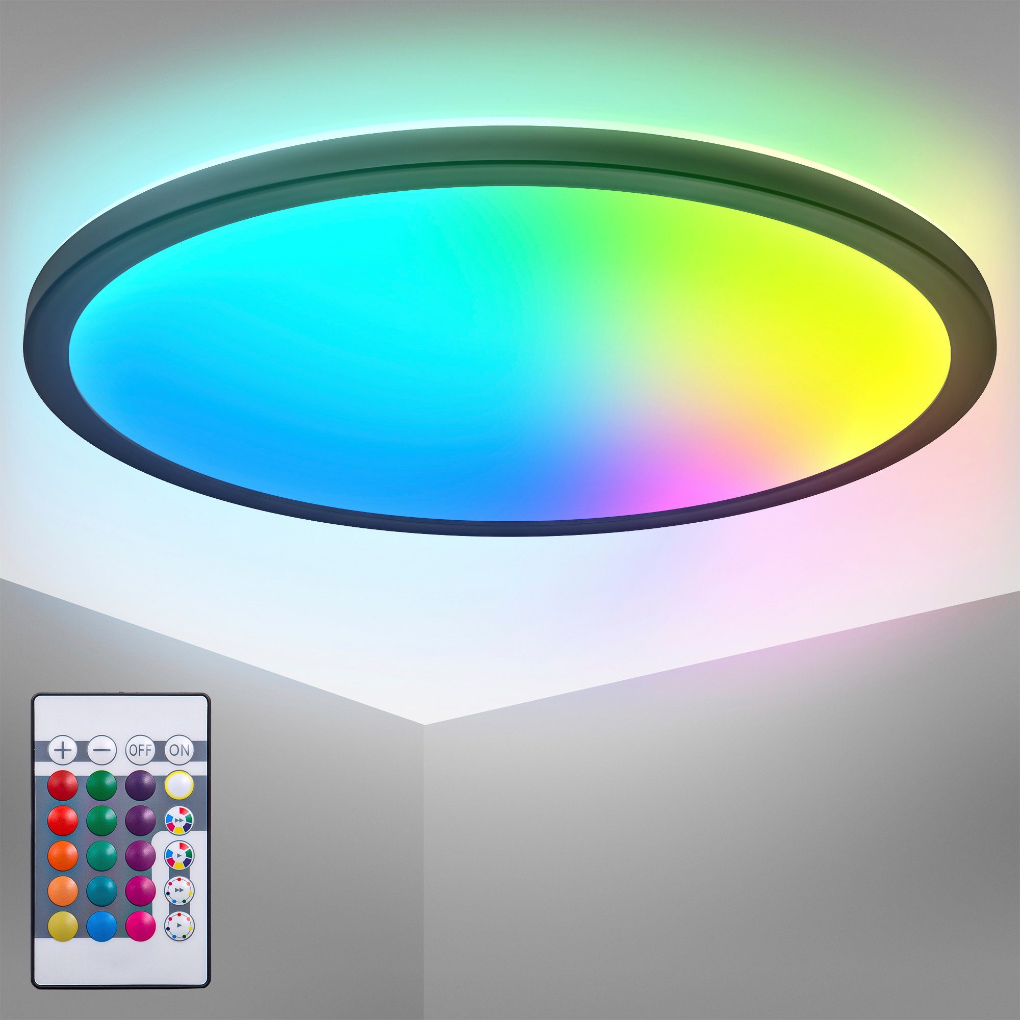 B.K.Licht LED Deckenleuchte BK_PL1554 RGBW Deckenlampe, günstig online kaufen