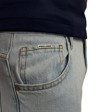 Pegador 5-Pocket-Jeans Baures Straight 29 (1-tlg., kein Set) logogeprägte Knöpfe und Nieten