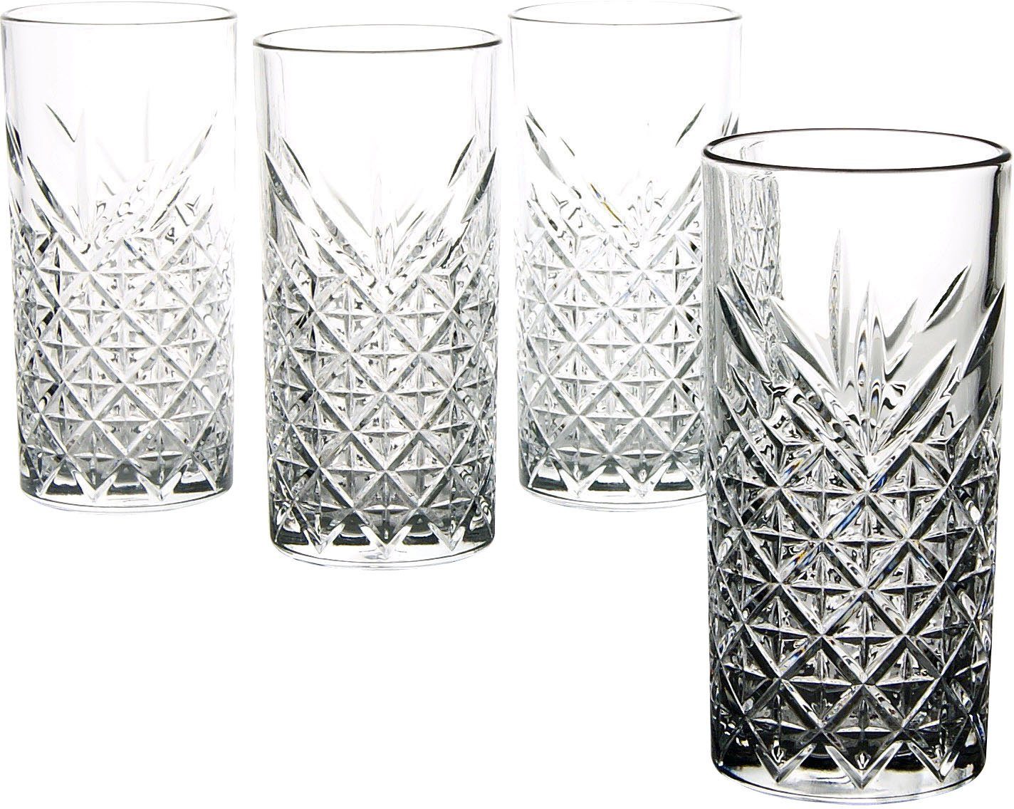 CreaTable Gläser-Set TIMELESS Trinkgläser, 8-tlg., Glas, 4 Wassergläser, 4 Whiskygläser im Set