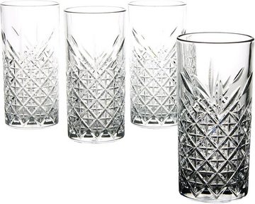 CreaTable Gläser-Set TIMELESS Trinkgläser, Glas, 4 Wassergläser, 4 Whiskygläser im Set