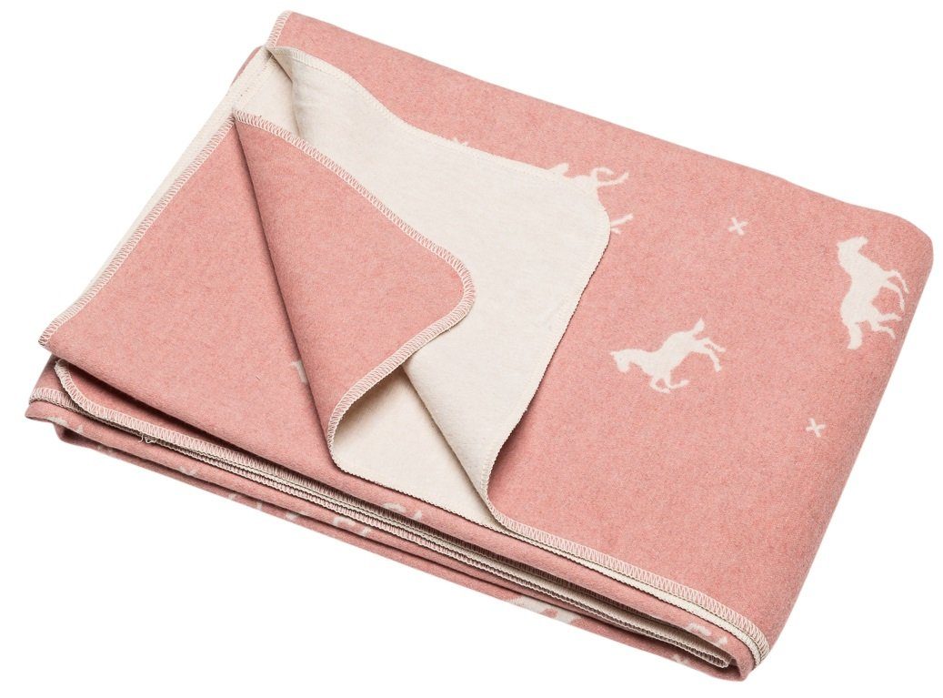 Kinderdecke Juwel 'Pferde allover' 140 x 200 cm, DAVID FUSSENEGGER günstig online kaufen