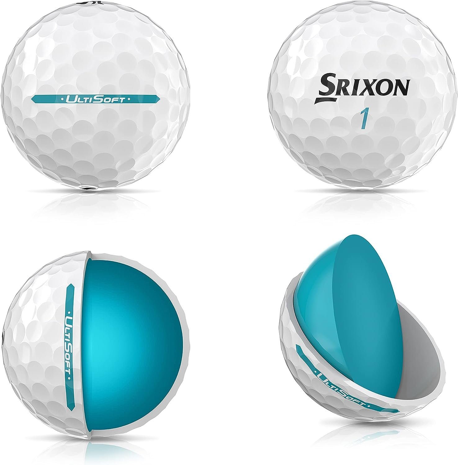 PureWhite Doppelpack Srixon Dutzend Golfball Dutzend) DoppelPack 24, Srixon (2 UltiSoft / Aktion: Golfbälle 2