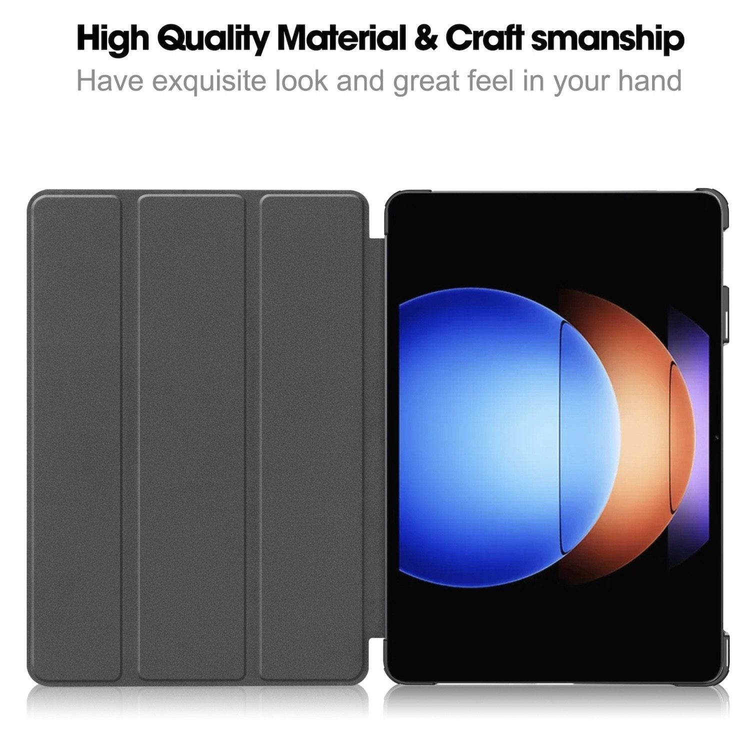 Wigento Tablet-Hülle Für Xiaomi Pad 6S Pro 12.4" 3folt Wake UP Smart Cover Tasche Schutz