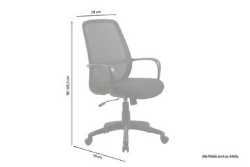 byLIVING Drehstuhl Smesh (1 St), moderner und gemütlicher Bürostuhl mit atmungsaktivem Netzstoff