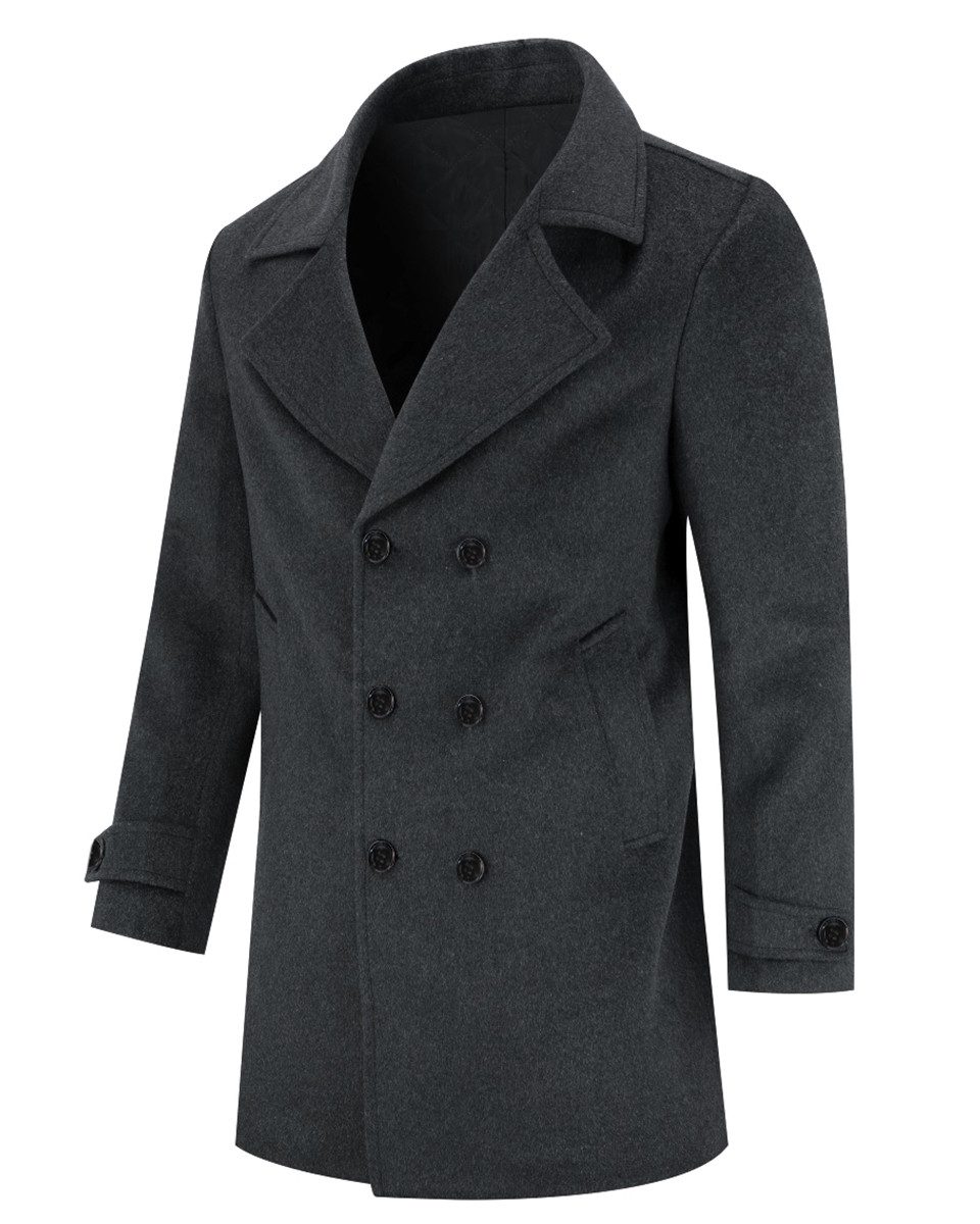 Allthemen Wollmantel Herren Zweireihige Winterjacke Wintermantel Mittellang günstig online kaufen