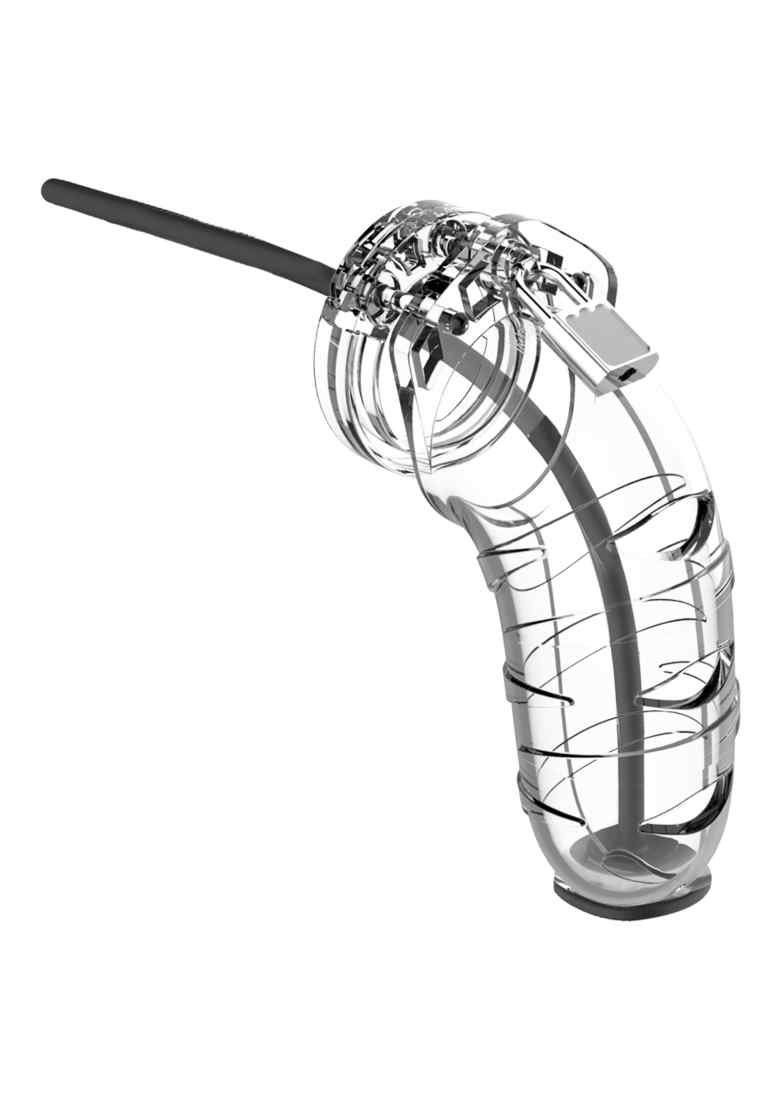 ManCage Peniskäfig Model 17 - Chastity - 5.5" - Cock Cage mit Urethal - Transparent, anpassbarer Durchmesser