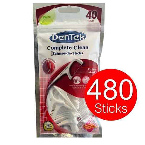 DenTek Zahnseide-Stick Einweg Zahnseide 480x Sticks Minze Zahnstocher gegen Zahnbelag Karies, (Zahnpflege Zahnstocher Zahnreiniger Sticks Einwegzahnseide), Zahnreinigung Reinigung zur Entfernung von Plaque und Speiseresten