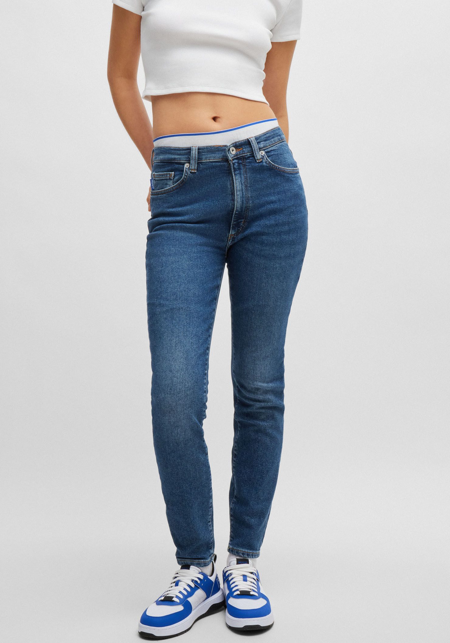HUGO Blue Skinny-fit-Jeans "Malu" Skinny Fit mit mittlerer Leibhöhe günstig online kaufen