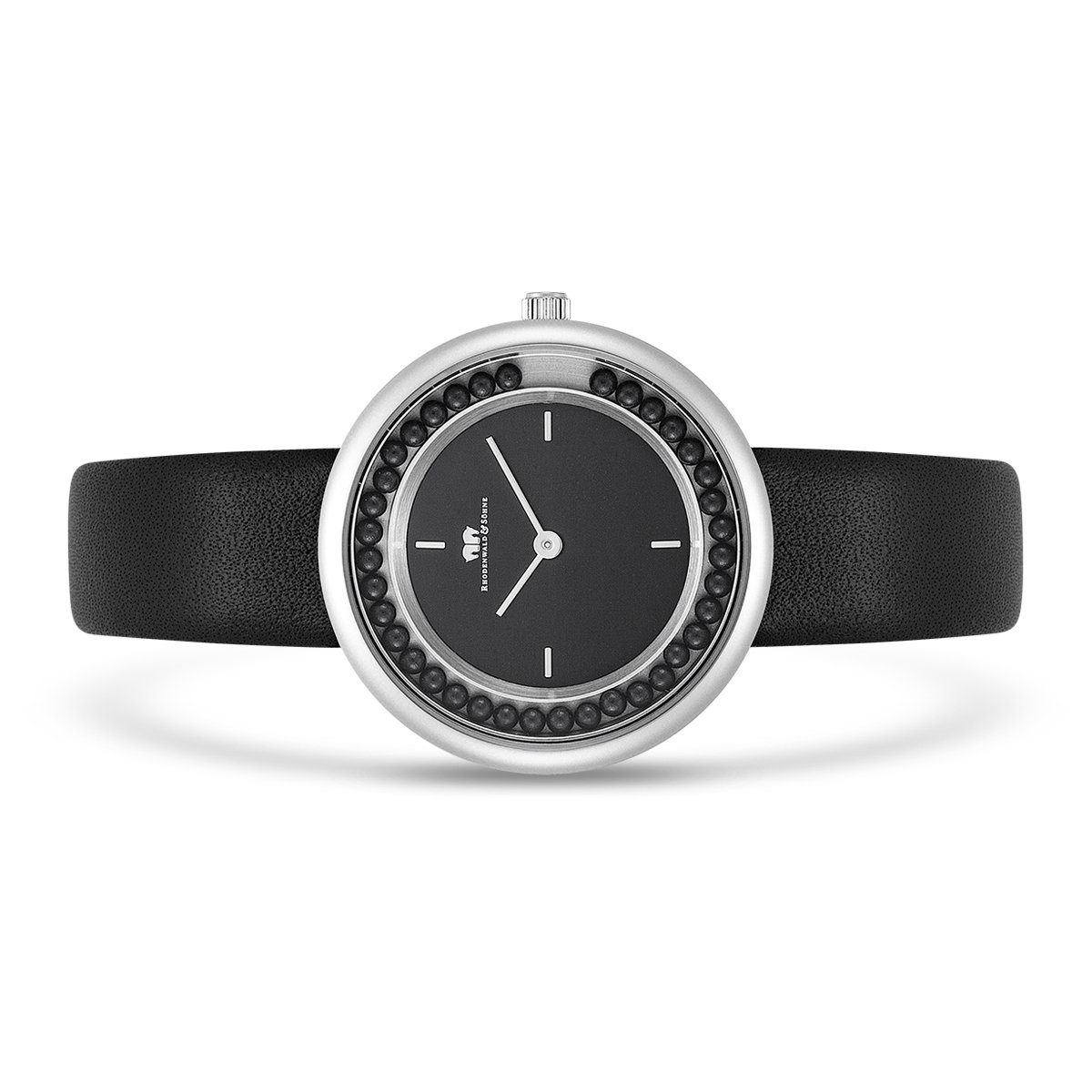 Rhodenwald & Söhne Quarzuhr Pearl schwarz, Quarzuhr günstig online kaufen
