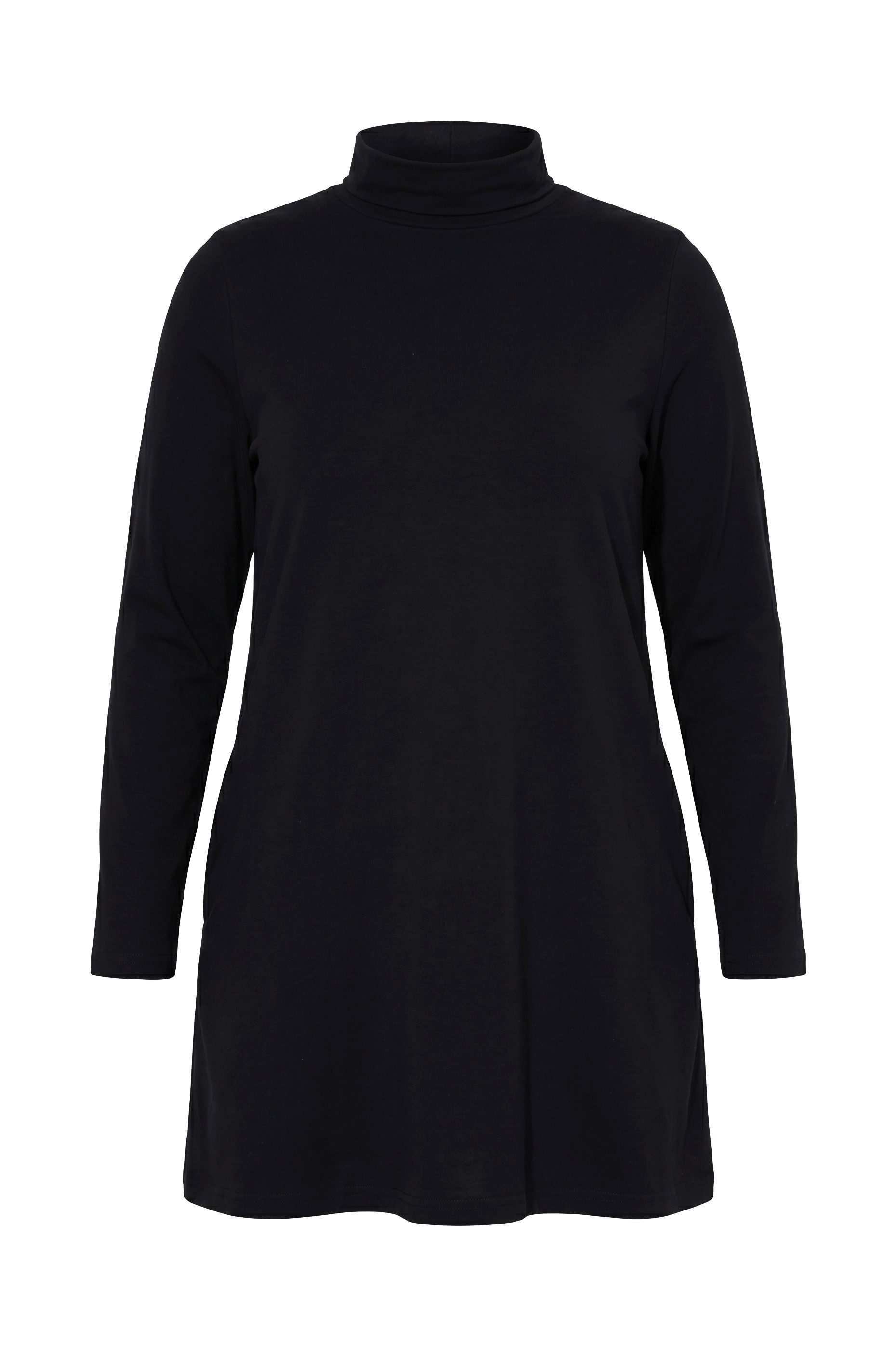 Ulla Popken Longshirt Longshirt A-Linie Stehkragen Langarm Taschen – Bild 2 von 4